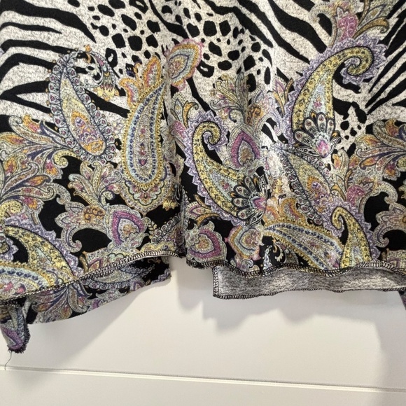 Jess & Jane animal and paisley print long sleeve top size XL - Picture 7 of 13